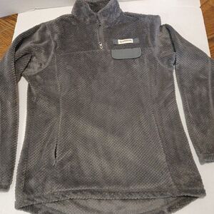 Magellan Outdoor Gray Fleece Classic Fit 1/4zip Pullover Jacket Fuzzy Womens SM